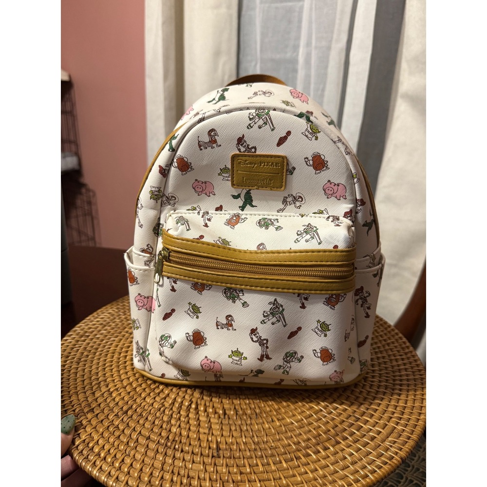 Loungefly Disney Pixar Toy Story Sketch Mini Backpack & NWT Card Holder Set